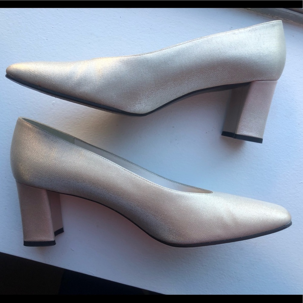 Stuart Weitzman Gold Chunk Heel Vintage